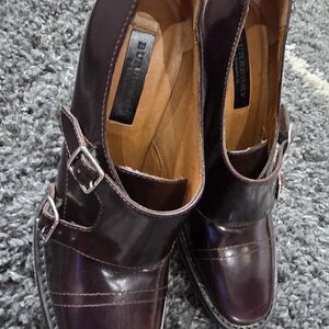 Burberry Prorsum Parker Brown  Monk Strap Double Buckle Size 40